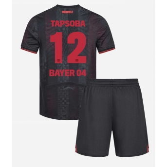 Billige Fotballdrakt Bayer Leverkusen Edmond Tapsoba #12 Replika Hjemmedraktsett Barn 2025-26 Kortermet (med bukser)